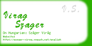 virag szager business card
